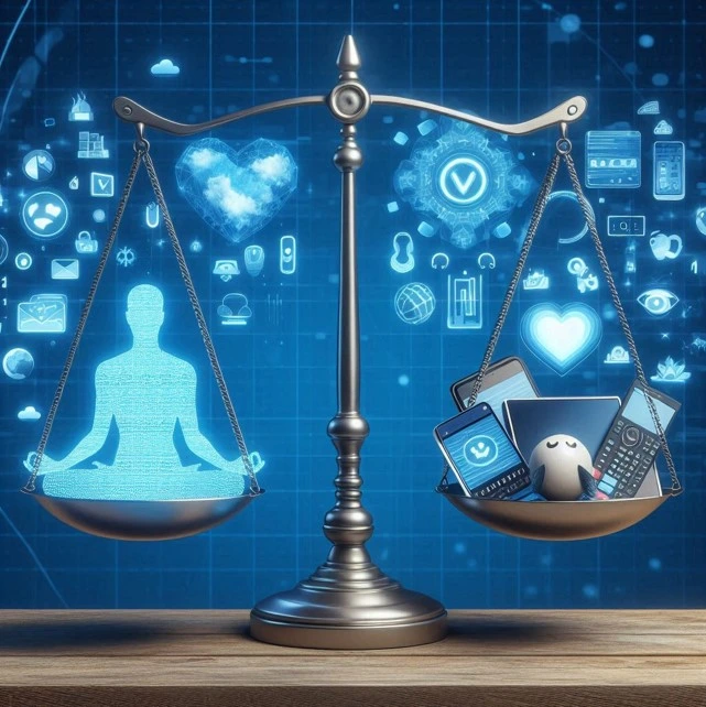 Equilibrio entre la tecnología y bienestar emocional